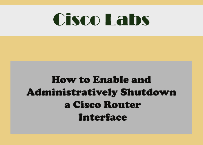 Enabling and Disabling cisco router interfaces