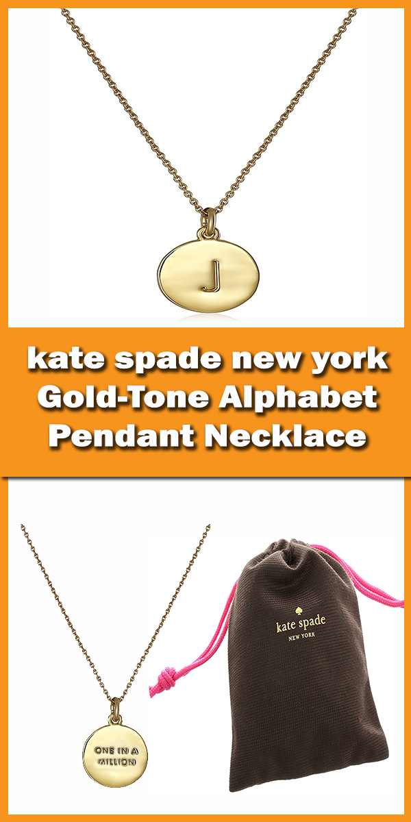 kate spade new york Gold-Tone Alphabet Pendant Necklace, 18inch