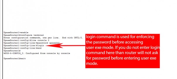 Setting Line Console Password for Cisco router in Packet Tracer