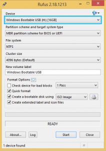 Create windows 10 bootable usb with UEFI boot support using Rufus1