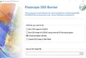 create windows 10 installation media using Passcape ISO Burner pib