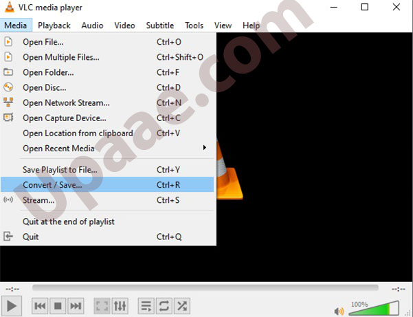 Reduce the size of audio file using VLC Media Player