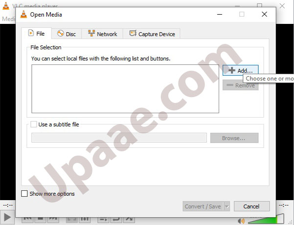 Compress audio file in VLC media player