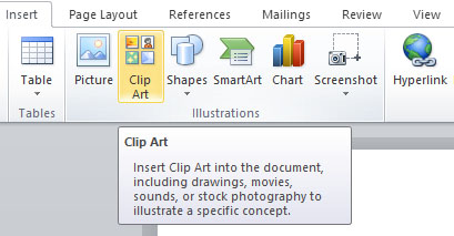 browse for clip art online in word mac