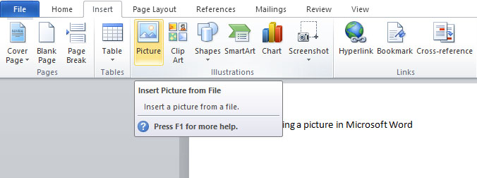 How to Insert picture in Ms Word – UPaae