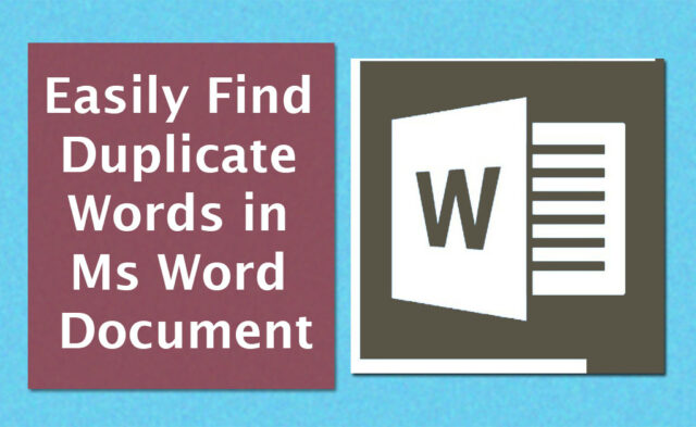 remove duplicates in word document