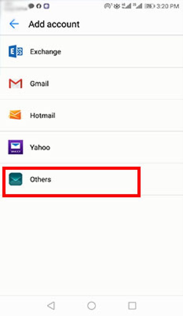 how to setup website domain email on android device.