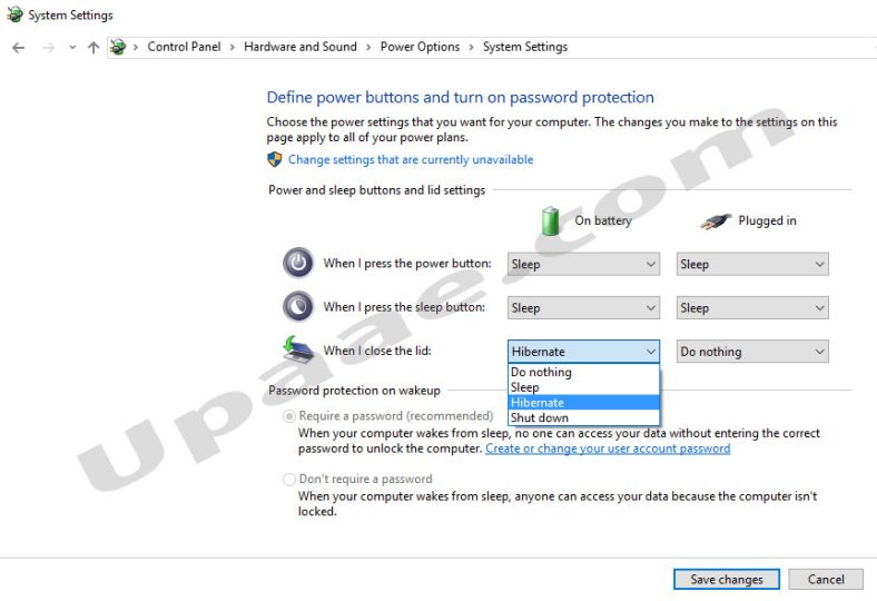 How to Tell Windows What to do when Laptop lid is closed - UPaae