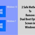 How to remove dual boot windows option screen fe