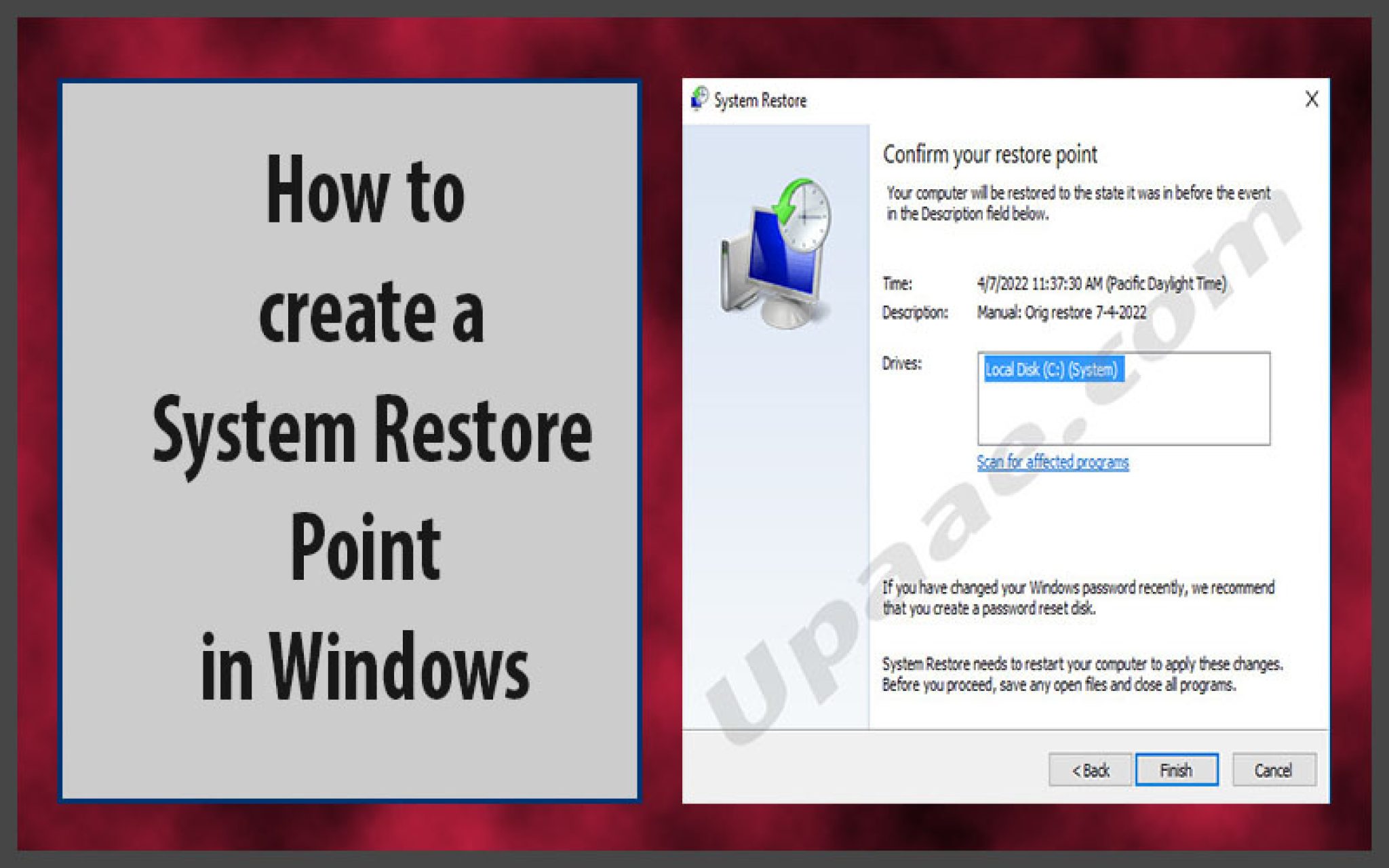 How to Create a System Restore Point in Windows 10 – UPaae