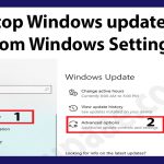 How to Stop windows updates from windows settings