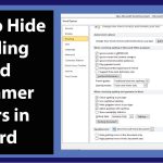 How to hide spelling and grammar errors in word