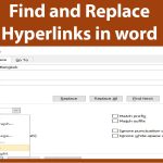 find and replace hyperlinks in word