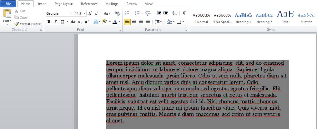how to remove text background color in word