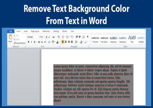 How to Remove Text Background Color in Word – UPaae