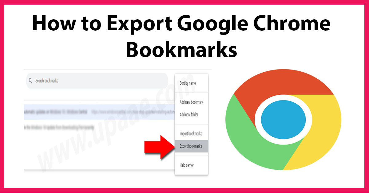 How to export Google chrome bookmarks