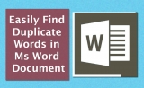 How to find Duplicate Words in Ms Word Document