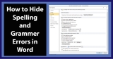 How to Hide Spelling and Grammar Errors in Word