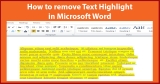 How to Quickly remove Text Highlight in word