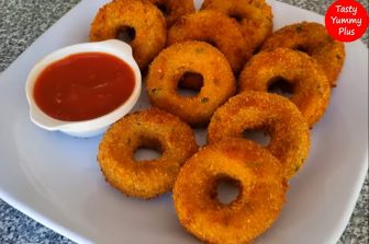Crispy Chicken Potato Donuts | Aloo Chicken Donuts Recipe | Easy Snacks