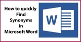 How to find synonyms in word