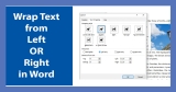 How to wrap text in word from one side
